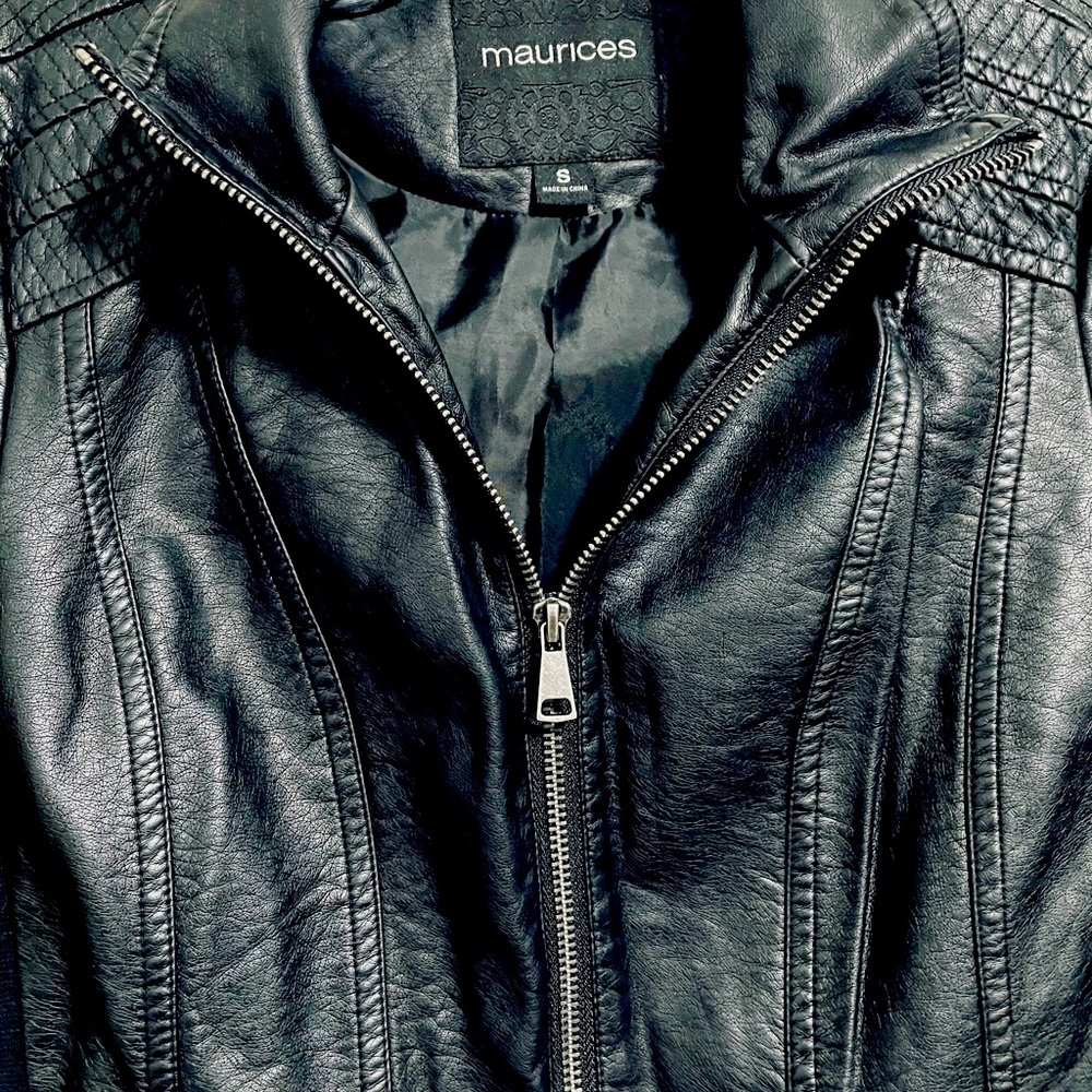 Black leather jacket